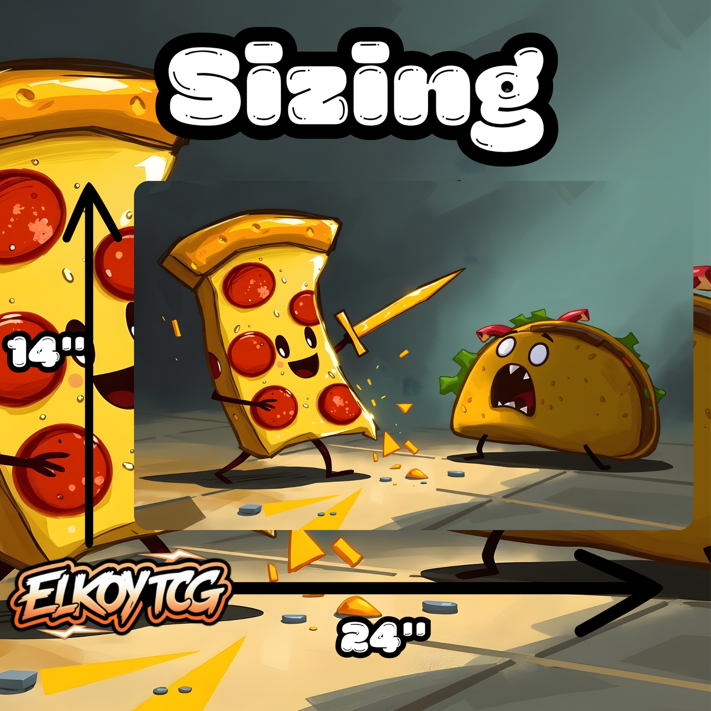 🍕 Pizza vs Taco Playmat