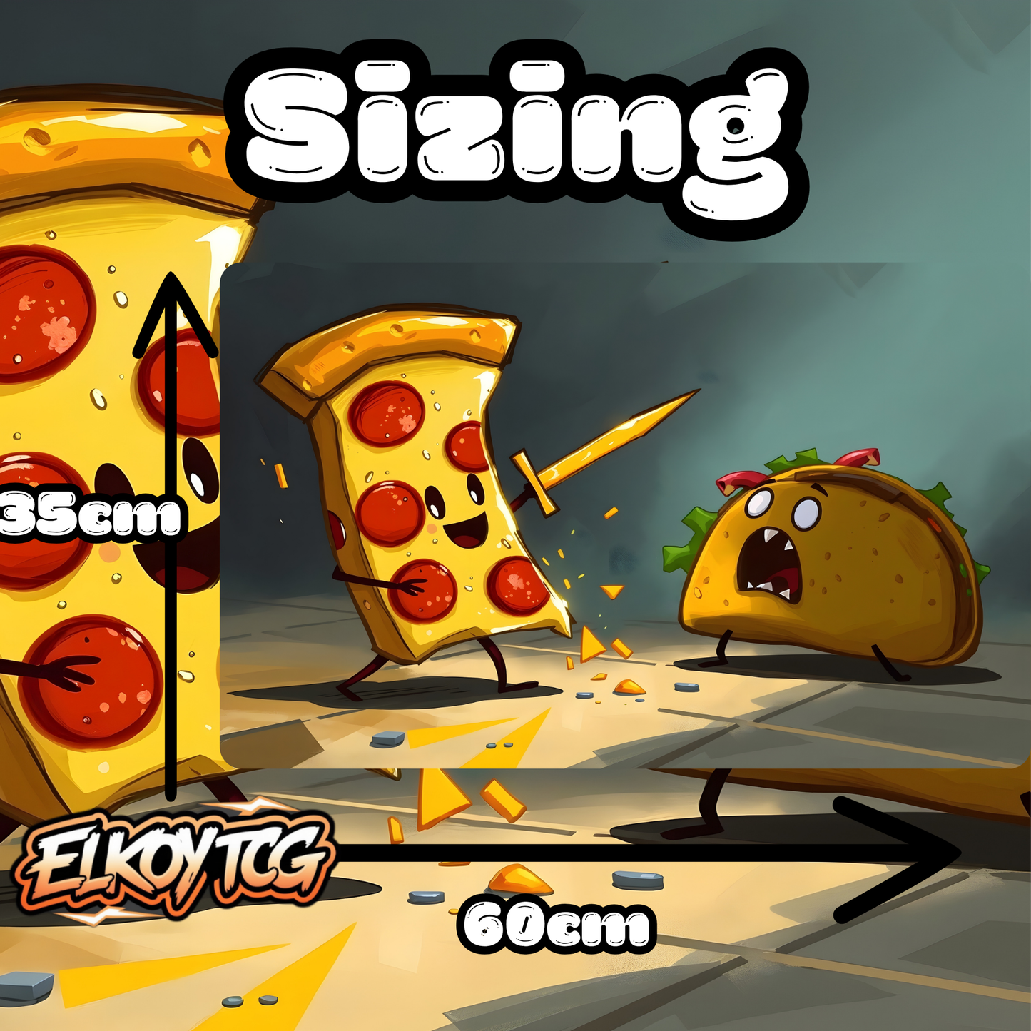 🍕 Pizza vs Taco Playmat